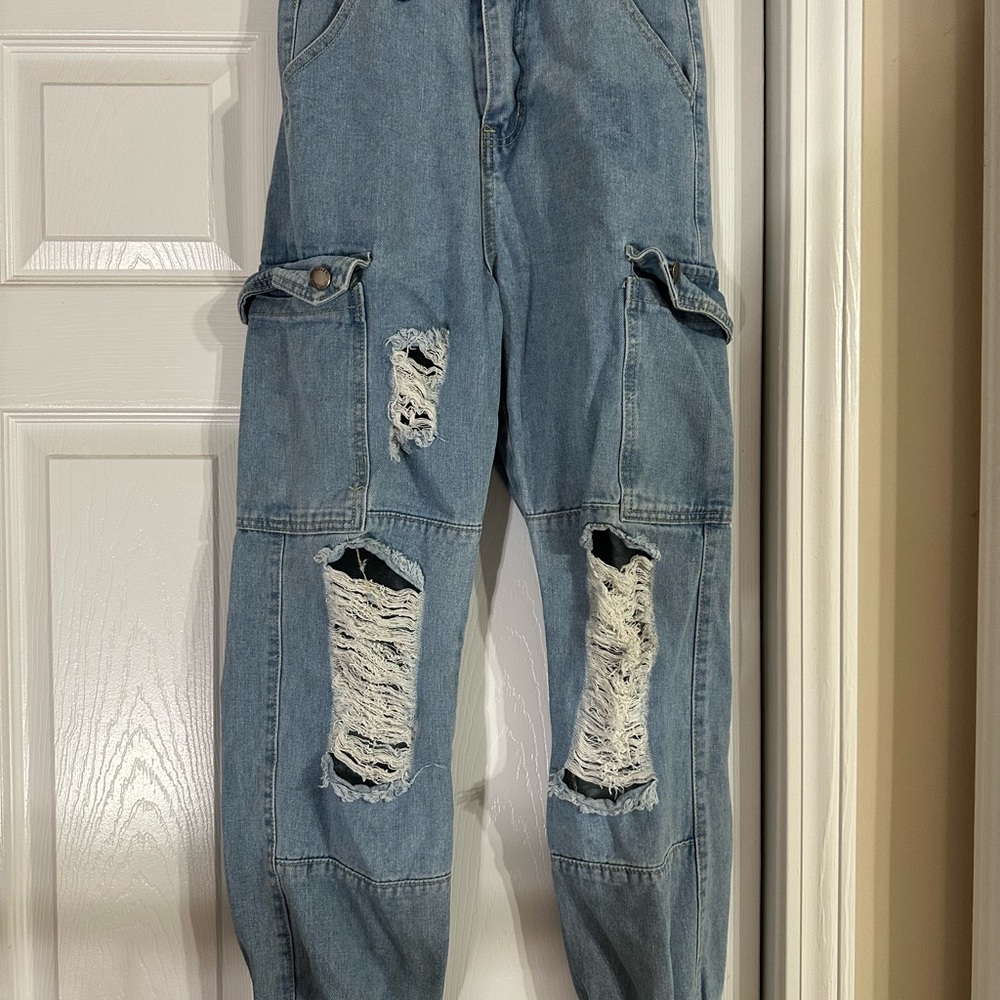 SHEIN Light Blue Denim Jeans